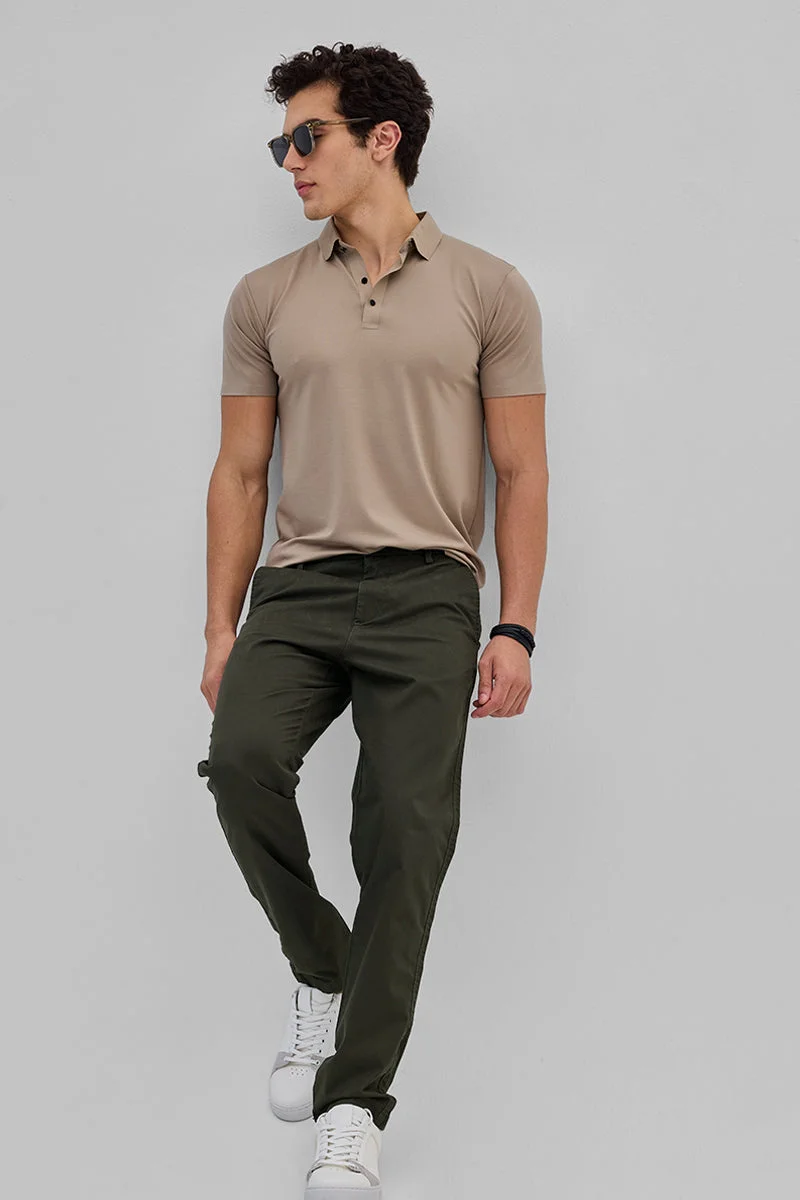 سنيتش Olive Slim Fit Trousers